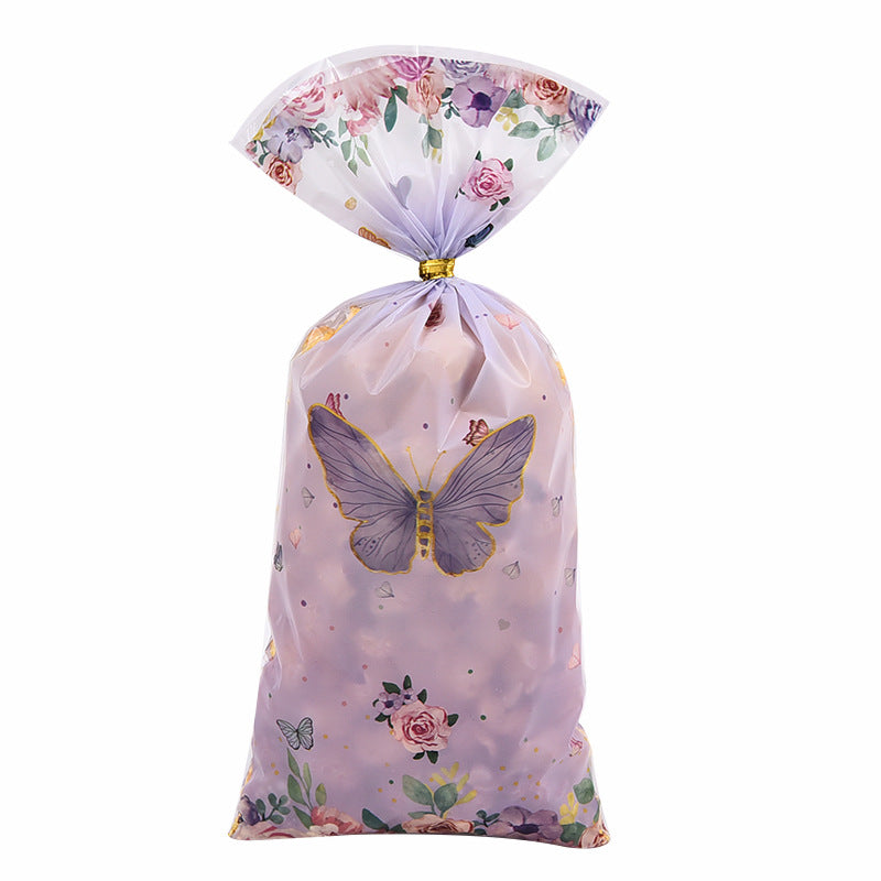 Wholesale Butterfly Printed Pattern Glass Party Baking Gift Bag